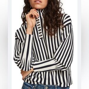 Scotch and Soda striped quarter zip